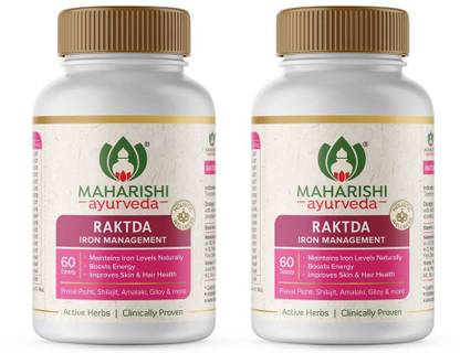 MAHARISHI ayurveda Raktda Iron Management Tablets Vitamin C and Calcium Maintains Haemoglobin level