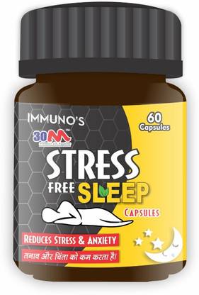 30M Ayurvedic Medicine For Sleeping, Anxiety, Stress, Insomnia, Sleep Disorders and Hypertension - Ayurvedic Sleep Medicine - anxiety relief pills (1 X 60 Capsules)-Gokshura, Tagar, Brahmi, Jatamansi, Shankhpushpi, Lasun, Ashwagandha, Haritaki, Amlaki, Behadaa.
