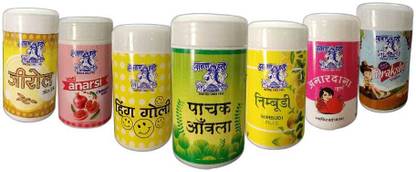 HAWABAN HARDE Pachak Amla, Hing Goli, Nimbudi, Anarsi, Anardana, Girol, Drakshol 50g Each