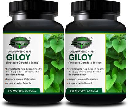 Sabates Giloy Natural Capsules Boosts Immunity Level & Overall Health For Men Women