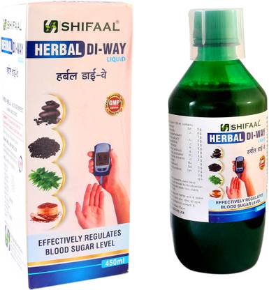 SHIFAAL Herbal DI-WAY Liquid | Effectively Regulates Blood Sugar Level (450ml)
