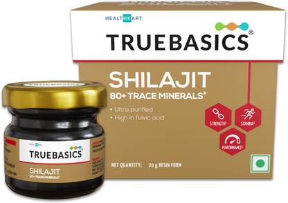 TRUEBASICS Shilajit Resin, Improves Stamina, Strength and Performance, 20 g