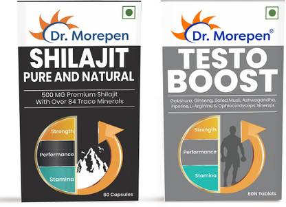 Dr. Morepen Combo of Shilajit Capsules & Testo Boost