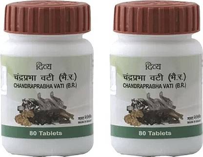 PATANJALI Chandraprabha vati 80 tab - (Pack of 2)