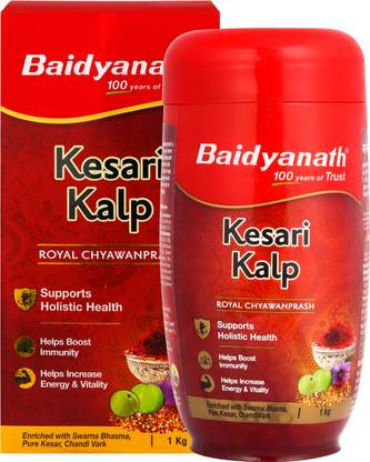 Baidyanath Kesari Kalp Royal Chyawanprash-Ayurvedic Immunity and Energy Booster | Enriched with Gold, Silver and Saffron |