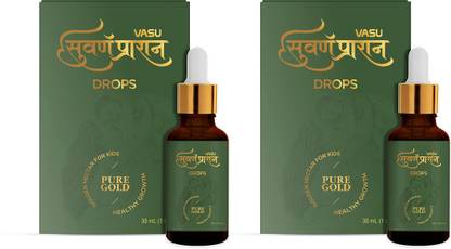 VASU Swarnaprashan Drop For Kids- Natural Formulated With Pure 24Ct Gold