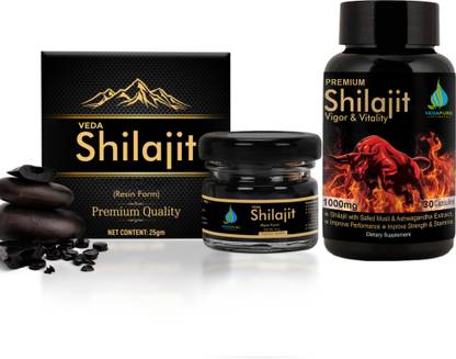 Vedapure Resin with Premium Shilajit 30 Capsules