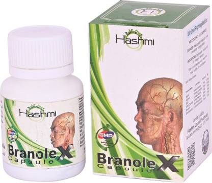 Hashmi Branole-X-Memory for Focus and Brain Booster, Memory & Brain Health 60 Capsules