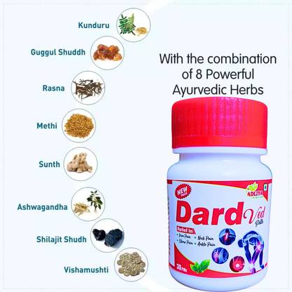 ADLIYA Ayurveda Dard Ved - Pain killer tablets - tablets 100% Working