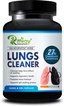 Riffway Lungs Cleaner Tablet Smokers Cleanses & Detoxifies Lungs 100% Herbal