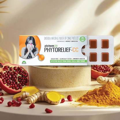PhytoRelief-CC Fights cough, cold & sore throat Natural immunity booster Clinically tested & patented solution|Pack of 5