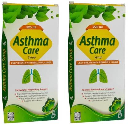 PCI Launch Asthma Care Syrup For Deep Breath with Beautiful Lungs 225ml (Pack of 2)