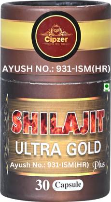 CIPZER Shilajit Ultra Gold Plus 30 Capsules | Ayurvedic Strength & Energy Support