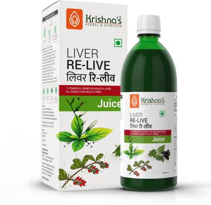 कृष्णा'स हर्बल एंड आयुर्वेद Liver Relive Juice | Enhances Liver Heath | Strengthen Digestive System