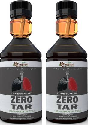 Hindrishi Ayurveda Zero Tar Syrup helps you to remove the tar from the lungs, improves breathing pattern and removes the toxins and prevent your lung from harmful pollutants.