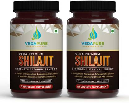 Vedapure Premium Shilajit With Safed Musli & Ashwagandha - For Power & Strength