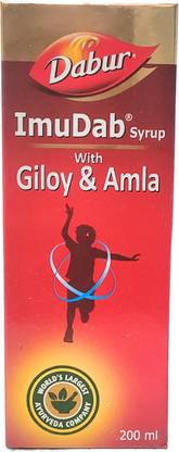 Dabur IMUDAB SYRUP 200ML (PACK OF 2)(IMMUNITY BOOSTER ENRICHED WITH GILOY AMLA)
