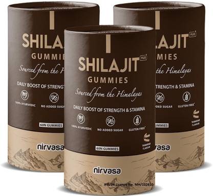 Nirvasa Original Shilajit Plus Gummies To Improve Strength Stamina & Endurance