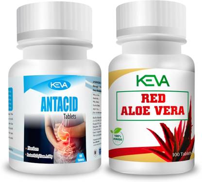 KEVA Red Aloe Vera Tablet for Immunity & Antacid Tablet Gas, Acidity