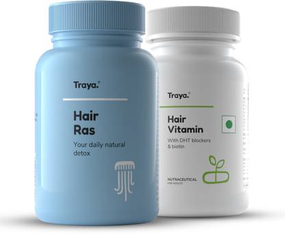 Traya Hair Growth Combo, Ras (120) + Vitamins (30 Tablets)