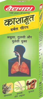 Baidyanath Kasamrita Herbal Cough Syrup 100 Ml, With Goodness of Adusa, Tulsi & Mulethi