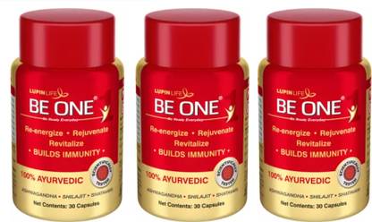 Lupin Life BeOne 100% Ayurvedic Energy and Immunity Health Supplement, 90 Count capsules
