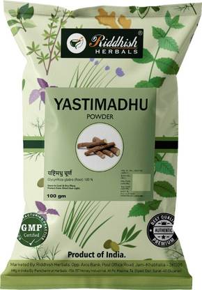 Riddhish HERBALS yastimadhu powder (Licorice) | Mulethi | Jethimadh | Pack of 3 | Each of 100gm