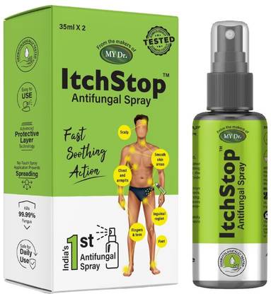 Itchstop Anti-Fungal Spray |Itching,Ringworm,Eczema,Redness,Chafing,JockItch,Athlete Foot