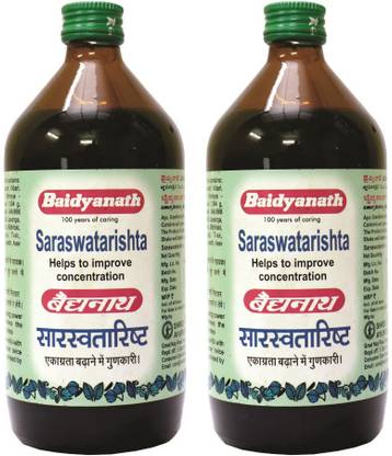 Baidyanath Saraswatarishta 450ml (Pack of 2) Sarsawatarishta