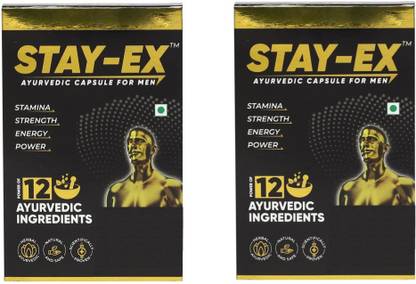 Stay-EX Ayurvedic Capsules for Men | Power of 12 Ayurvedic Herbs for Stamina & Energy