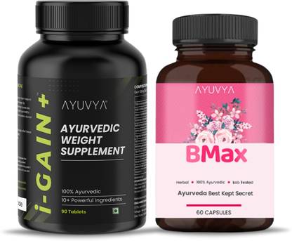 Ayuvya i-Gain+ Weight Gainer with Bmax Capsules 100% Ayurvedic | Boost immunity