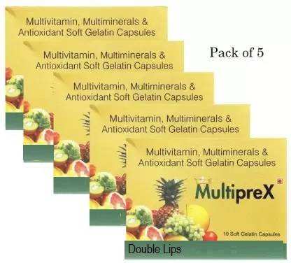DOUBLE LIPS ZEE MULTIPREX MULTIVITAMIN CAPSULES PACK OF 5