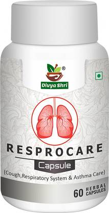 Divya Shri Resprocare Ayurvedic Capsules, Herbal Relief for Asthma & Cough