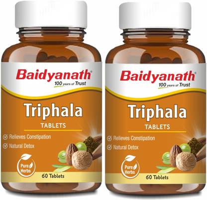 Baidyanath Triphala Tablets- An Ayurvedic Formulation | Helpful in Relieves Constipation, Acts as Natural Detoxifier | Good for Eyes and Effective in Weight Loss | 120 TB