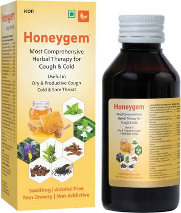 Honeygem Cough Syrup 100 ml | 100% Ayurvedic | Non-Drowsy
