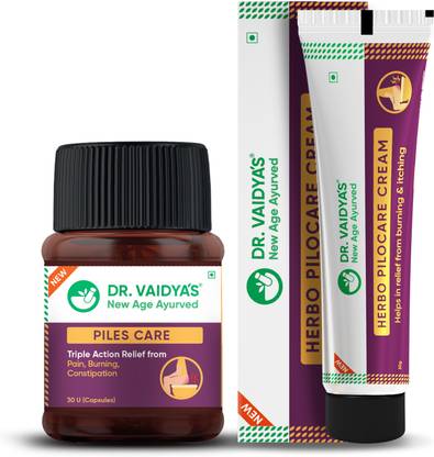 DR. VAIDYA'S Piles Management Combo (Piles Care + Pilocare Cream)