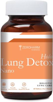 ZEROHARM Lung Detox Ayurvedic Tablets for Smokers-Cleanses, Purifies Lungs - 60 Tablets