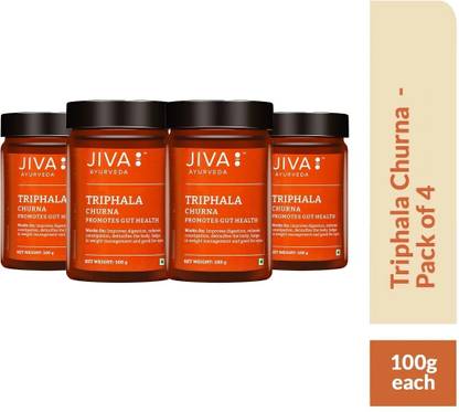 JIVA Triphala Churna - Improves Bowel Movement & Indigestion, Constipation and Digestive Disorders - Pack of 4