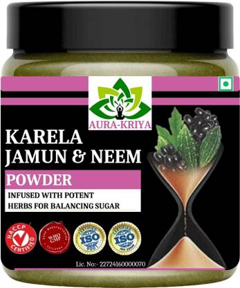 AuraKriya Jamun Neem Karela Powder | Diabetic Care Powder | Ayurvedic Neem Karela Jamun