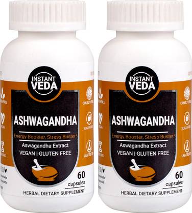 INSTANT VEDA Ashwagandha Capsules | For Better Muscle Strength & Stamina