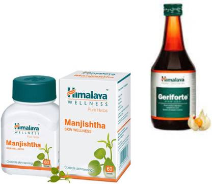 HIMALAYA geriforte syrup with manjishtha tablet (Combo*2)