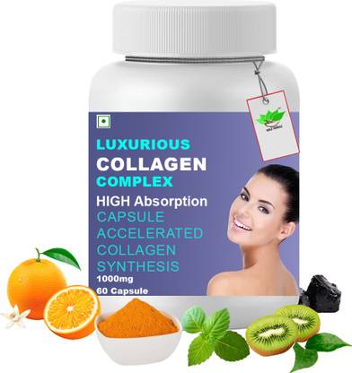 BIRJI HERBALS LUXURIOUS COLLAGEN COMPLEX 60Veg Capsules Pack of 1