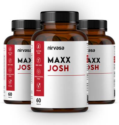 Nirvasa Maxx Josh Tablets with Ashwagandha & Safed Musli | T Boost for Extra Performance