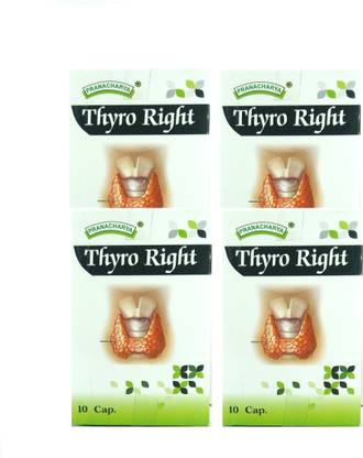 Pranacharya Thyro Right Capsule for control Thyroid (4x10 )cap