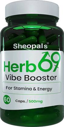 Sheopals Herb69 Capsules With Ashwagandha To Help Improve Energy, Stamina & Strength