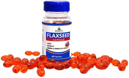 Benmoon FLAXSEED CAPSULE "A Rich Source Of Omega-3,6&9" 60 Cap
