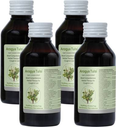 Arogya Tulsi Cough Syrup | Cough & Throat Irritation | Non Drowsy - 100 ml (Pack of 4)