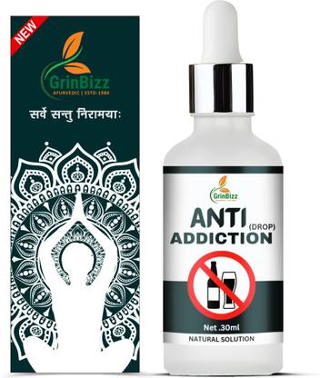 grinbizz Anti-Addiction Drop Help To Stop Drinking, Tobacco& Smoking|Nasha Killer