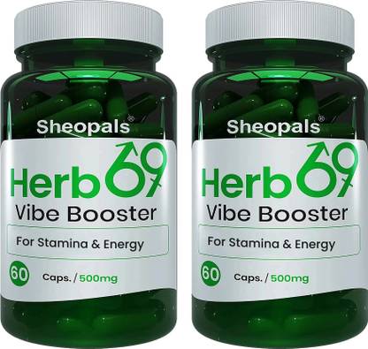 Sheopals Herb69 Capsules With Ashwagandha To Help Improve Energy, Stamina & Strength