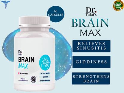 Dr Talat's Brain Max Capsules (60caps) for Sinusitis | Giddiness | Strengthens Brain